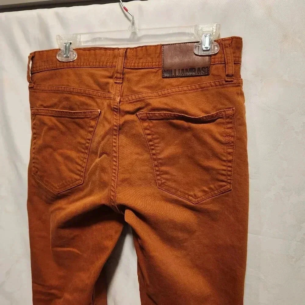William Rast Dean Slim Straight Jeans‎ Men's 31x32 Burnt Orange Cotton Casual